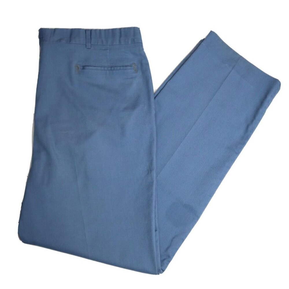 VINTAGE MEN'S LIGHT BLUE FLAT FRONT PANTS - HAGGAR - 36 X 32